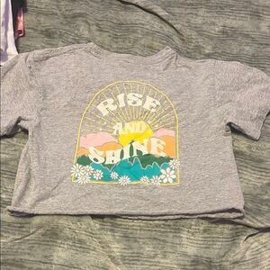 Kids Gray 'Rise and Shine' Graphic Tee